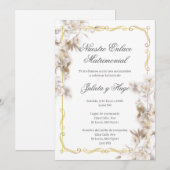 Invitación para boda ramo de flores einladung (Vorne/Hinten)