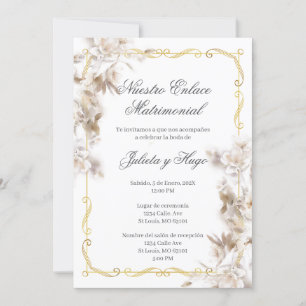 Invitación para boda ramo de flores einladung