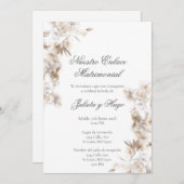 Invitación para boda ramo de flores einladung (Vorne/Hinten)
