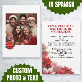 Invitación para Fiesta de Nochebuena con Foto Einladung