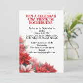 Invitación para Fiesta de Nochebuena Spanisch Einladung (Stehend Vorderseite)