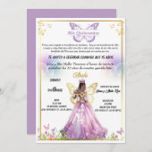 Invitación para fiestas de Quinceaños Einladung (Vorne/Hinten)