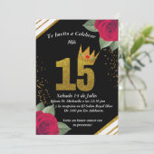 Invitacion para quinceañera einladung (Stehend Vorderseite)