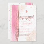 Invitación PixDezines Modern Abstract Tallit Bat M Einladung (Vorne/Hinten)