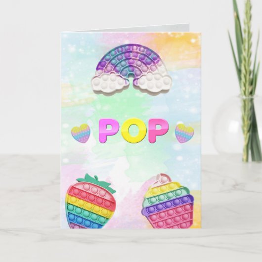 Invitación Pop It Niña Einladung (Vorderseite)