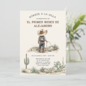 Invitación Primer Rodeo Infantil Personalizada Einladung (Stehend Vorderseite)