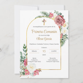 Invitación Primera Comunión Niña Einladung