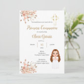 Invitación Primera Comunión Niña Einladung (Stehend Vorderseite)