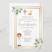 Invitación primera Comunión niño Einladung (Vorne/Hinten)