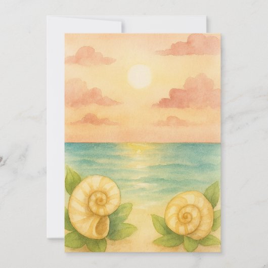 Invitación puesta de sol a la tarde einladung (Vorderseite)