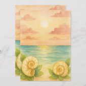 Invitación puesta de sol a la tarde einladung (Vorne/Hinten)