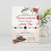 Invitación QUINCEANERA Mariachi Charra Rustic Char Einladung (Stehend Vorderseite)