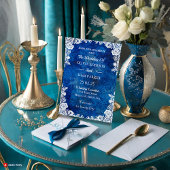 Invitación Royal Blue Ocean Wedding Einladung mit