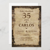 INVITACIÓN RÚSTICA EINLADUNG (Vorne/Hinten)