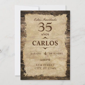 INVITACIÓN RÚSTICA EINLADUNG