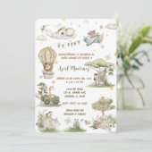 Invitación Safari Animal Boho Babydusche Einladung (Stehend Vorderseite)