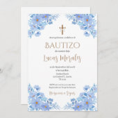 Invitación Spanish Baptism Boy invitation Einladung (Vorne/Hinten)