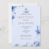 Invitación Spanish Baptism Boy invitation Einladung (Vorderseite)