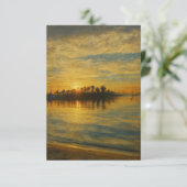 Invitación Sunset over a Mediterranean Harbour Einladung (Stehend Vorderseite)