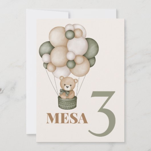 Invitación Teddy Bear Baby Shooting Boy Cartel de Einladung (Vorderseite)