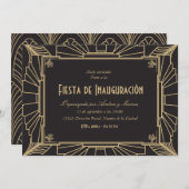 Invitación temática de 1920 fiesta de inauguración einladung (Vorne/Hinten)