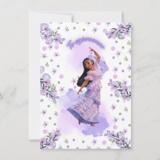 Invitación Template Isabella's Birthday Invitation Einladung (Rückseite)