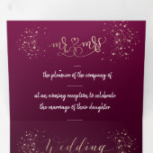 Invitación tríptica para boda personalizada dreifach gefaltete einladung (Innen Erste Seite)