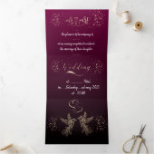 Invitación tríptica para boda personalizada dreifach gefaltete einladung (Innenseite)