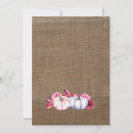 Invitaciónes con calabazas, Bautizo y 1er cumple Einladung (Rückseite)