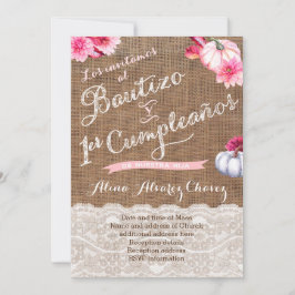 Invitaciónes con calabazas, Bautizo y 1er cumple Einladung