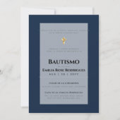 Invitaciones de Bautismo Español Católico Moderno Einladung (Vorderseite)