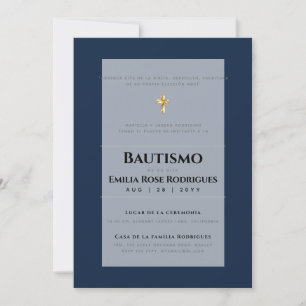 Invitaciones de Bautismo Español Católico Moderno Einladung
