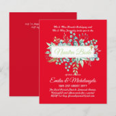 Invitaciones De Boda Baratas HOJAS Modernas (Vorne/Hinten)