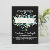 Invitaciones De Boda Baratas HOJAS Modernas (Stehend Vorderseite)