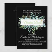 Invitaciones De Boda Baratas HOJAS Modernas (Vorne/Hinten)