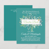 Invitaciones De Boda Baratas HOJAS Modernas (Vorne/Hinten)