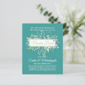Invitaciones De Boda Baratas HOJAS Modernas (Stehend Vorderseite)