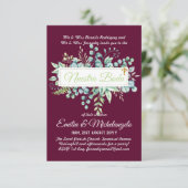 Invitaciones de Boda Baratas HOJAS Modernas (Stehend Vorderseite)