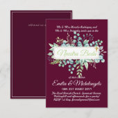 Invitaciones de Boda Baratas HOJAS Modernas (Vorne/Hinten)
