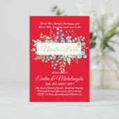 Invitaciones de Boda Baratas HOJAS Modernas (Stehend Vorderseite)