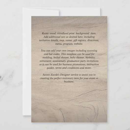 Invitaciones de Boda, spanisches Budget für Hochze Einladung (Rückseite)