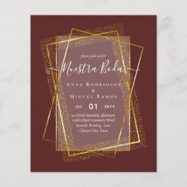 Invitaciones de Boda, spanisches Budget für Hochze Flyer