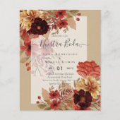 Invitaciones de Boda, spanisches Hochzeitbudget Fa (Vorderseite)