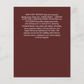 Invitaciones de Boda, spanisches Hochzeitbudget Fa Flyer (Hinten)