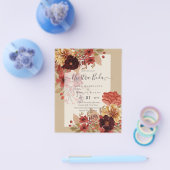 Invitaciones de Boda, spanisches Hochzeitbudget Fa Flyer (Einzeln)