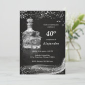 Invitaciones Personalizadas Modernas Para Hombre Einladung (Stehend Vorderseite)