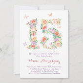 Invitaciones Quinceañera con mariposas butterfisch Einladung (Vorderseite)