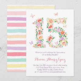 Invitaciones Quinceañera con mariposas butterfisch Einladung