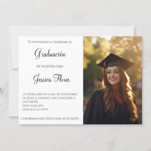 Invitaciónn de graduación con foto einladung