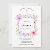 INVITACTION BAUTIZO FLORAL EINLADUNG (Vorderseite)
